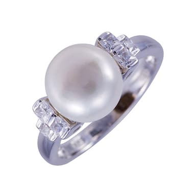 Кольцо из серебра 925 с жемчугом