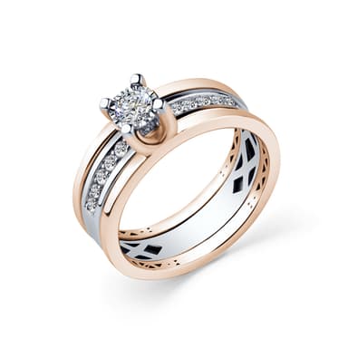 Кольцо из золота 585 с бриллиантом