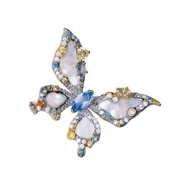 Брошь из серебра 925 с перламутром