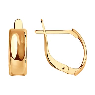 Серьги из золота 585 без вставки