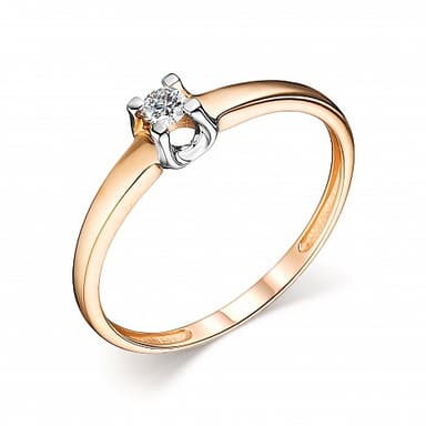 Кольцо из золота 585 с бриллиантом