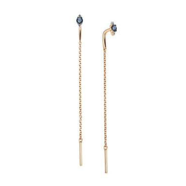 Серьги из золота 585 с сапфирами