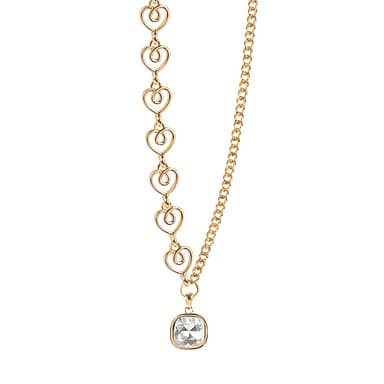 Колье из бижутерного сплава с ювелирным стеклом