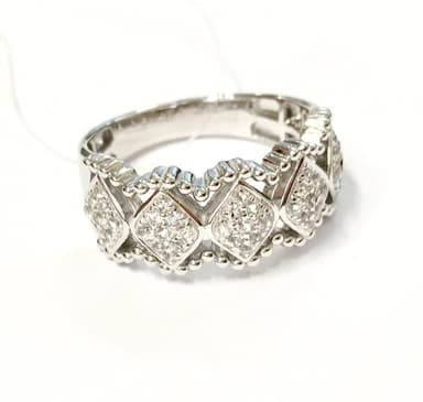 Кольцо из серебра 925 с топазами