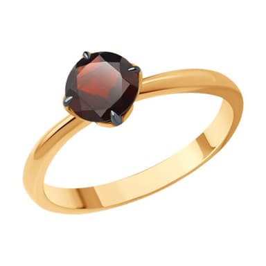 Кольцо из золота 585 с гранатами