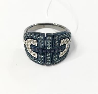 Кольцо из серебра 925 с сапфирами
