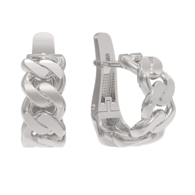 Серьги из серебра 925 без вставки