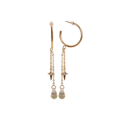 Серьги из стали с кристаллом swarovski