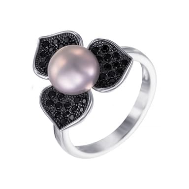 Кольцо из серебра 925 с жемчугом