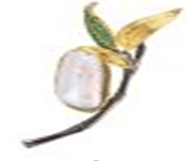 Брошь из серебра 925 с жемчугом