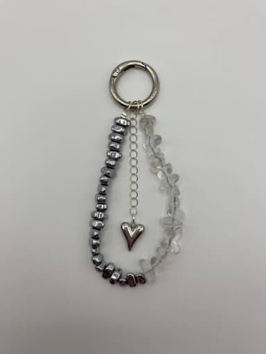 Брелок из бижутерный сплава с ювелирным стеклом