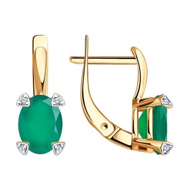 Серьги из Золота 585 с агатами