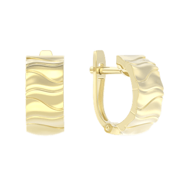 Серьги из золота 585 без вставки