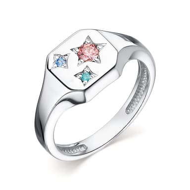 Кольцо из серебра 925 с кристаллами swarovski