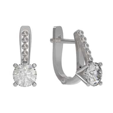 Серьги из серебра 925 с фианит