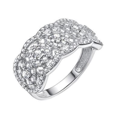 Кольцо из серебра 925 с фианитами