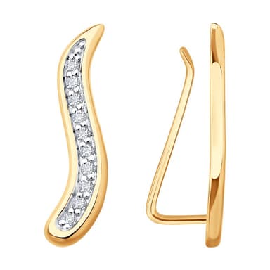 Серьги из Золота 585 с фианитами