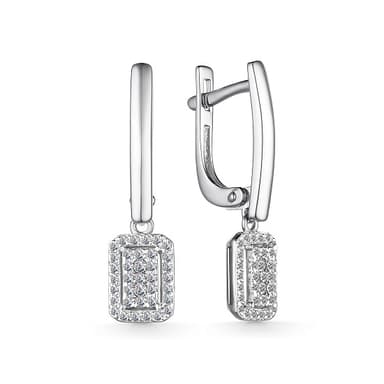 Серьги из золота 585 с бриллиантом