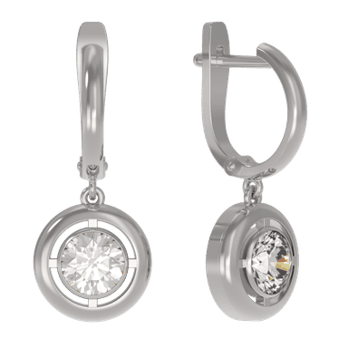 Серьги из серебра 925 с фианитами