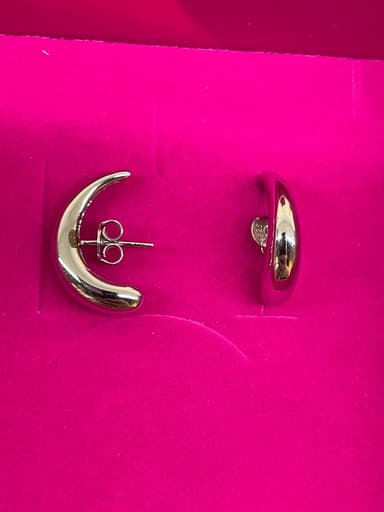 Серьги из серебра 925 без вставки