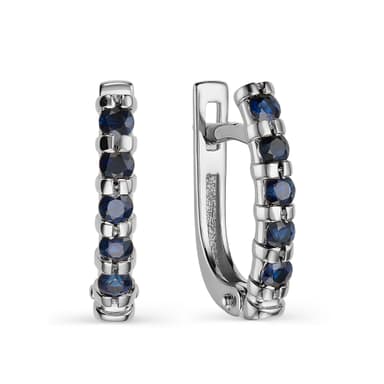 Серьги из золота 585 с сапфирами