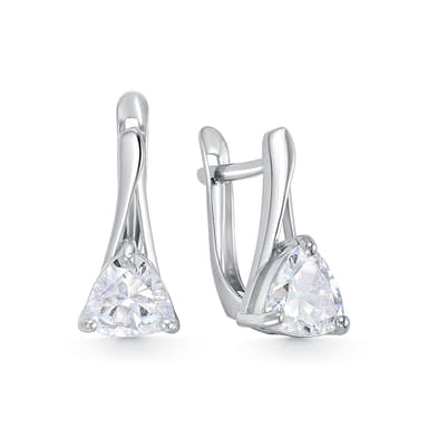 Серьги из серебра 925 с фианитами