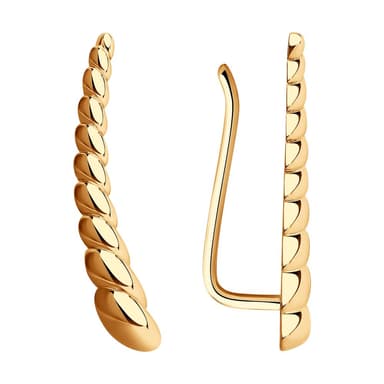 Серьги из золота 585 без вставки