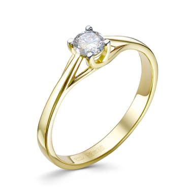 Кольцо из золота 585 с бриллиантом