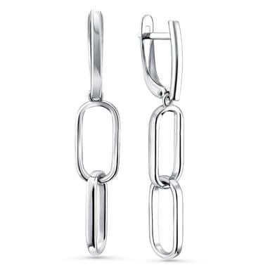 Серьги из серебра 925 без вставки