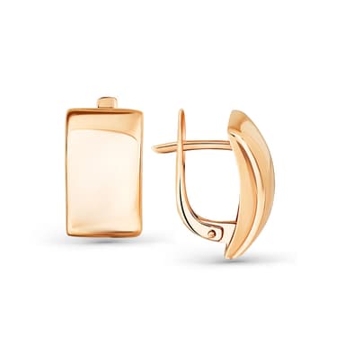 Серьги из золота 585 с без вставки