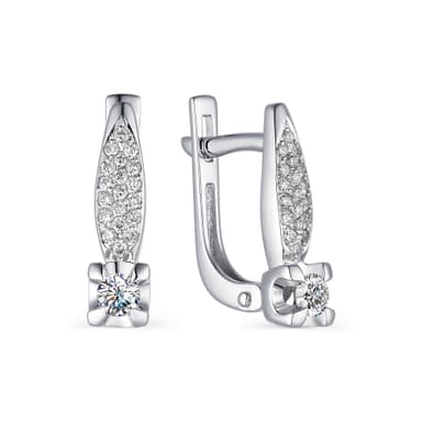 Серьги из золота 585 с бриллиантами