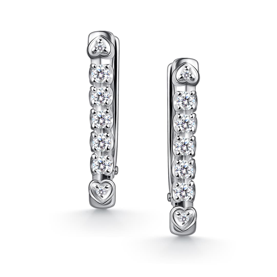 Серьги из серебра 925 с муассанитом