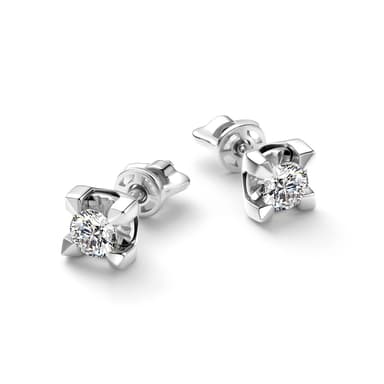 Серьги из золота 585 с бриллиантами