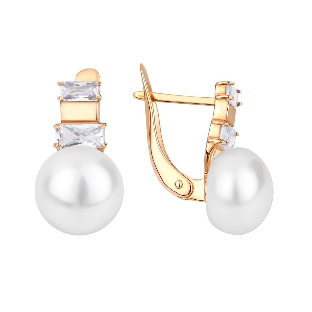 Серьги из золота 585 с жемчугом