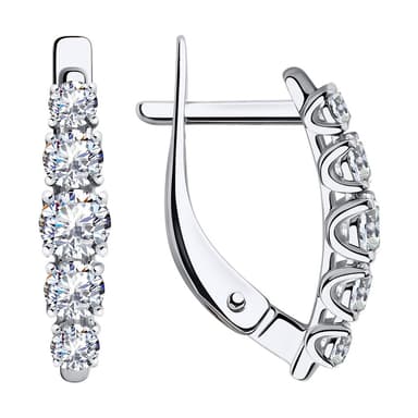 Серьги из Золота 585 с фианитами