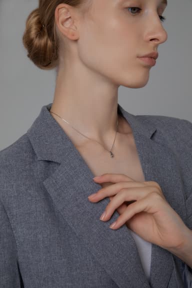 Колье из серебра 925 без вставки