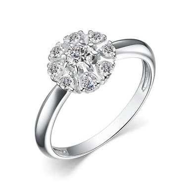 Кольцо из серебра 925 с фианитами