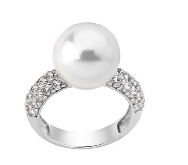 Кольцо из серебра 925 с жемчугом