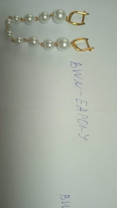 Серьги из стали с жемчугом