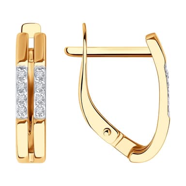 Серьги из Золота 585 с фианитами