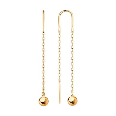 Серьги из золота 585 без вставки