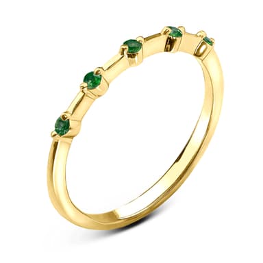 Кольцо из золота 585 с изумрудом