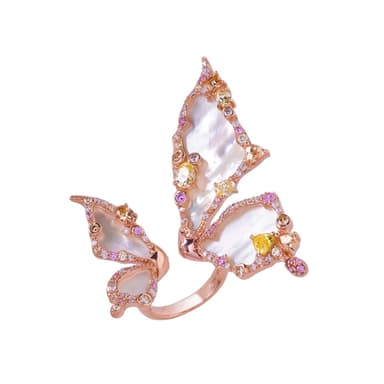 Кольцо из серебра 925 с перламутром