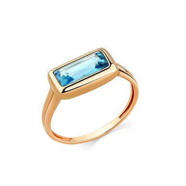 Кольцо из золота 585 с  топазом