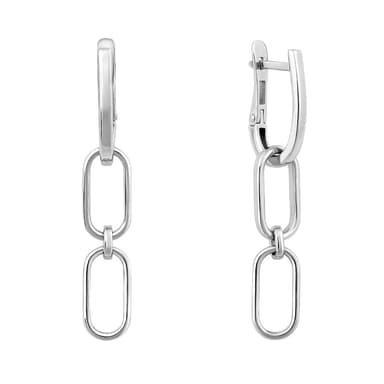 Серьги из серебра 925 без вставки