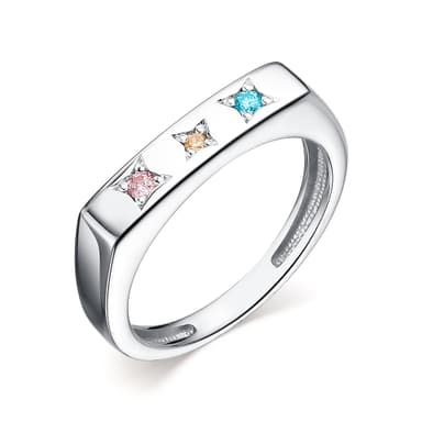 Кольцо из серебра 925 с кристаллами swarovski