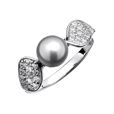 Кольцо из серебра 925 с жемчугом