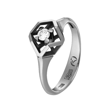 Кольцо из золота 585 с бриллиантами