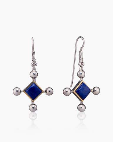 Серьги из серебра 925 с лазуритом
