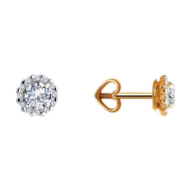 Серьги из Золота 585 с фианитами